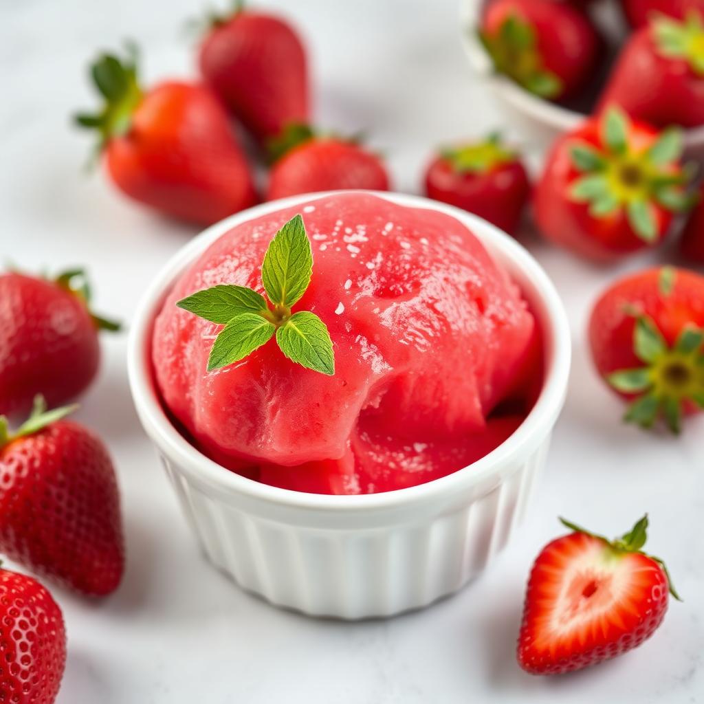 Strawberry sorbet